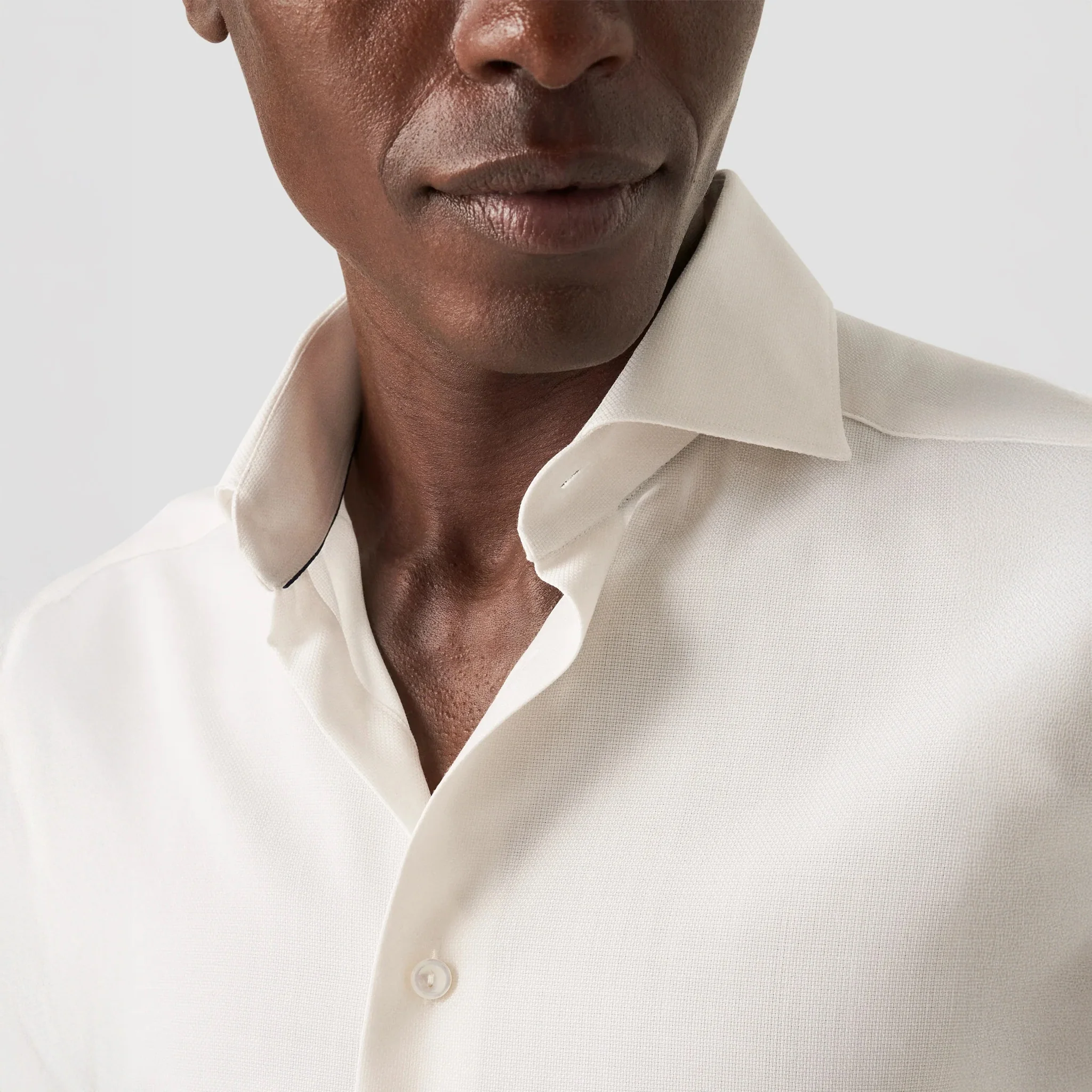 White Royal Oxford Merino Wool Contemporary Fit Shirt - ETON - Image 6