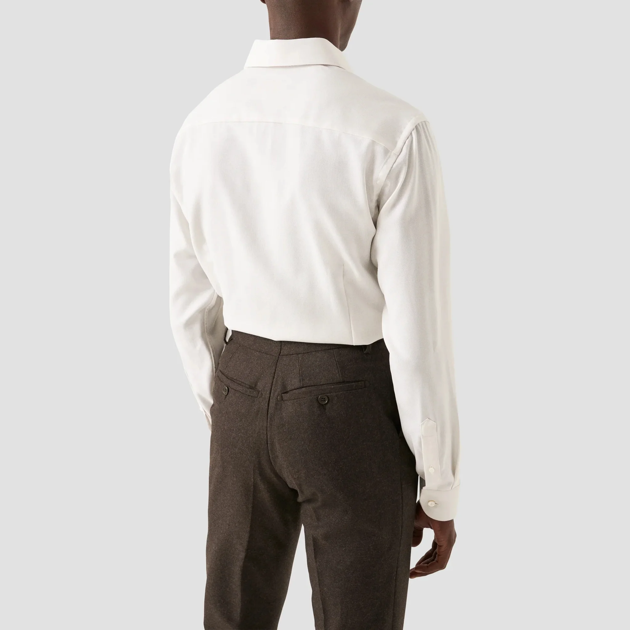 White Royal Oxford Merino Wool Contemporary Fit Shirt - ETON - Image 8