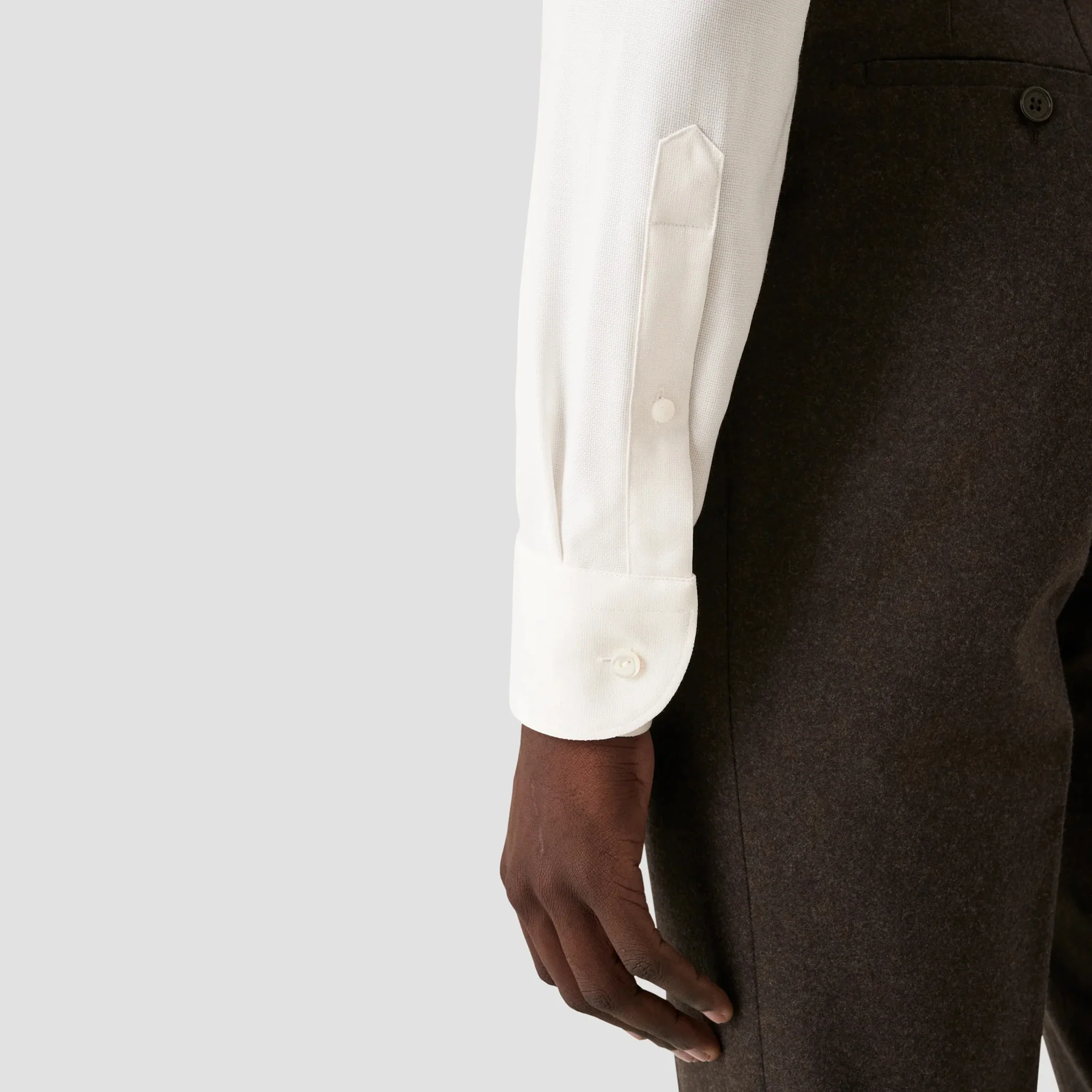 White Royal Oxford Merino Wool Contemporary Fit Shirt - ETON - Image 9