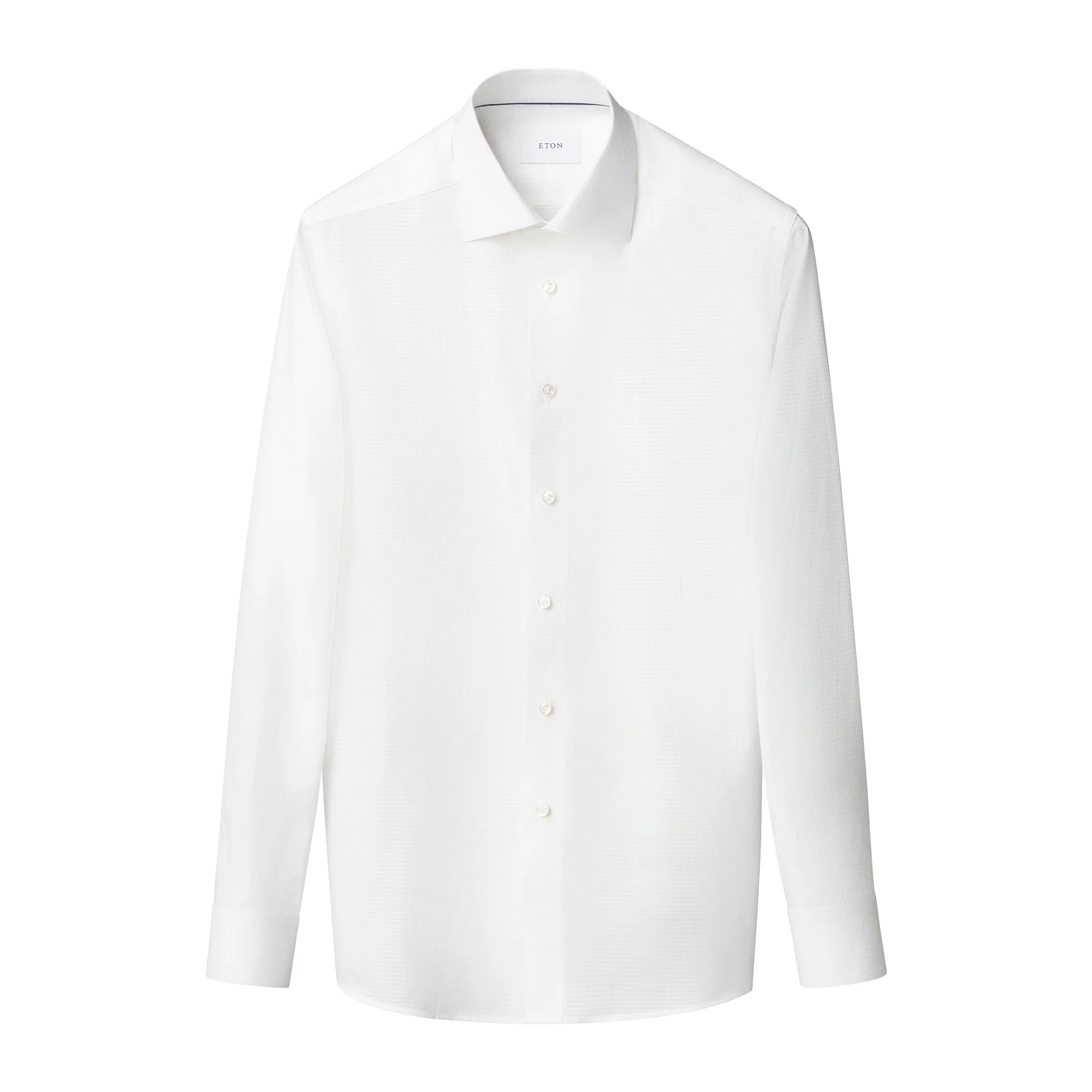 White Semi-Solid Dobby Contemporary Fit Evening Dress Shirt - ETON - Image 2