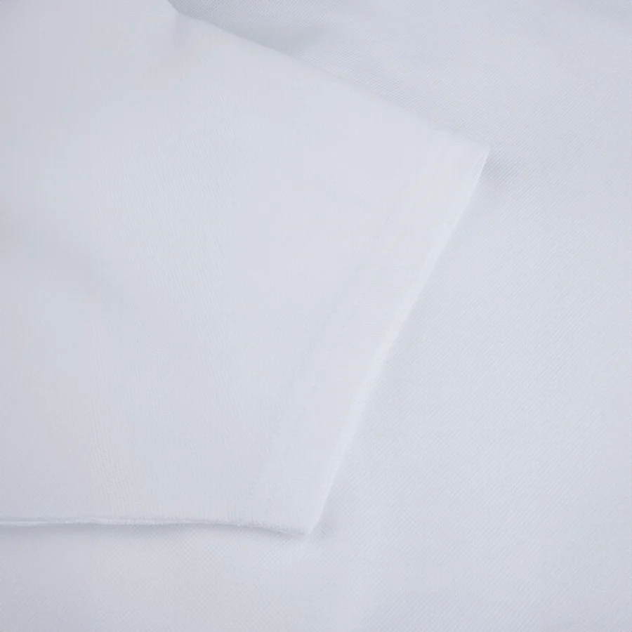 White Short Sleeve Piqué Polo Shirt - Stenströms - Image 5