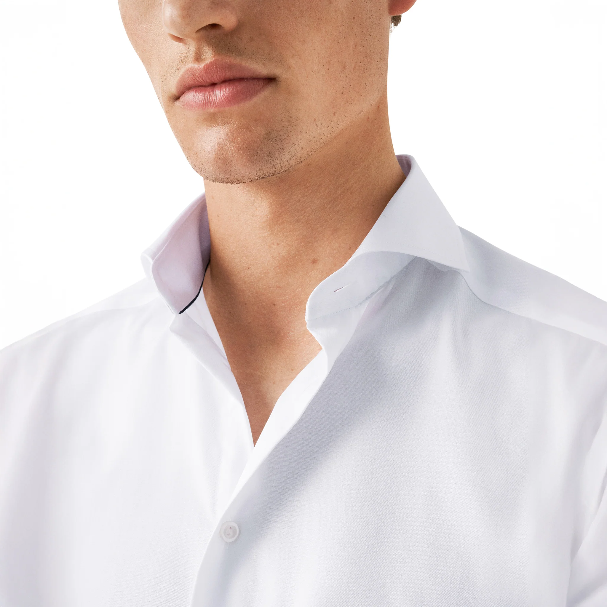 White Signature Twill Extreme Cut Away Collar Slim Fit Shirt - ETON - Image 4