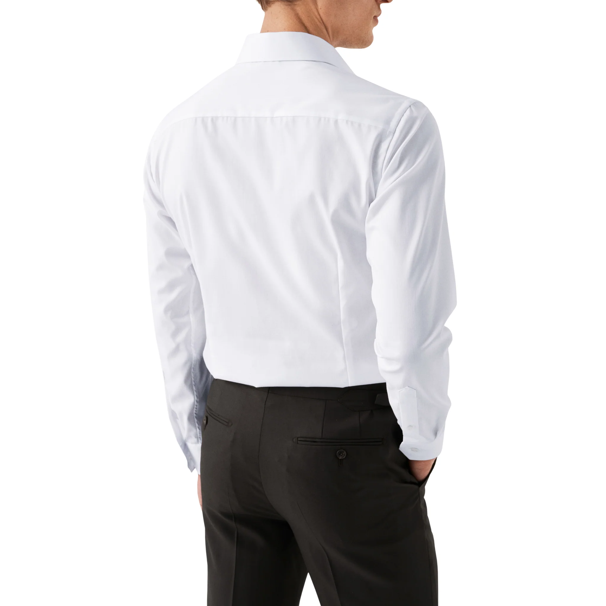 White Signature Twill Extreme Cut Away Collar Slim Fit Shirt - ETON - Image 5