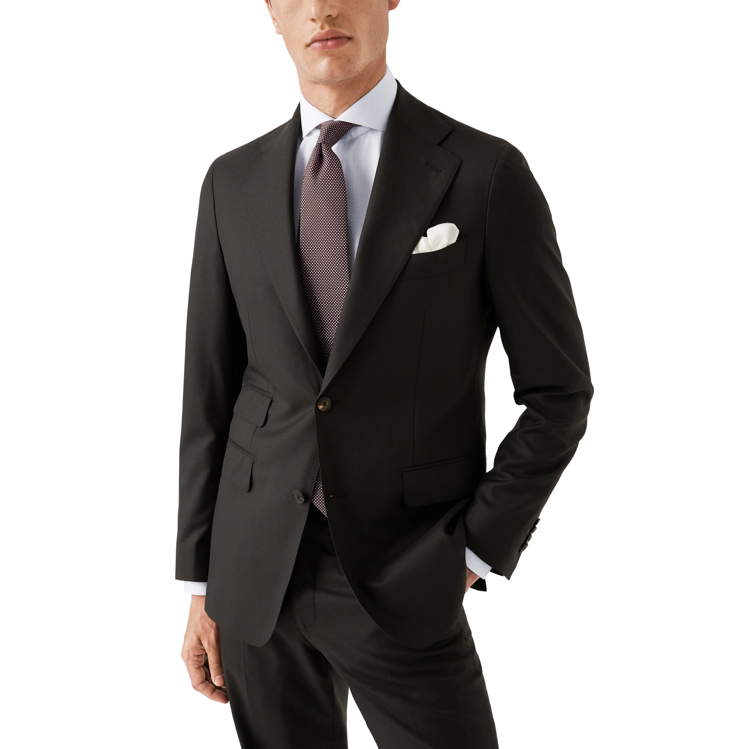 White Signature Twill Extreme Cut Away Collar Slim Fit Shirt - ETON - Image 8