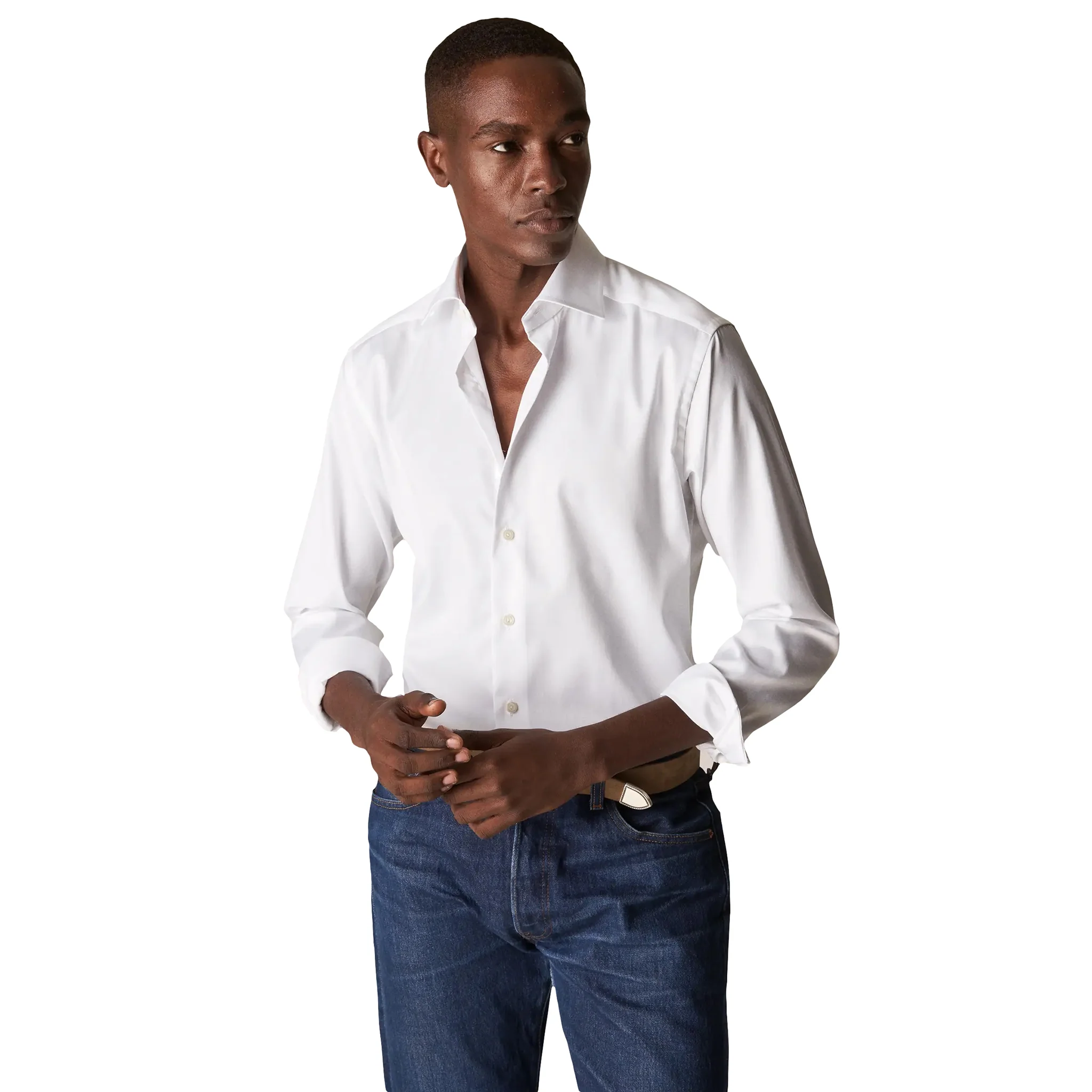 White Signature Twill Slim Fit Dress Shirt - ETON - Image 8
