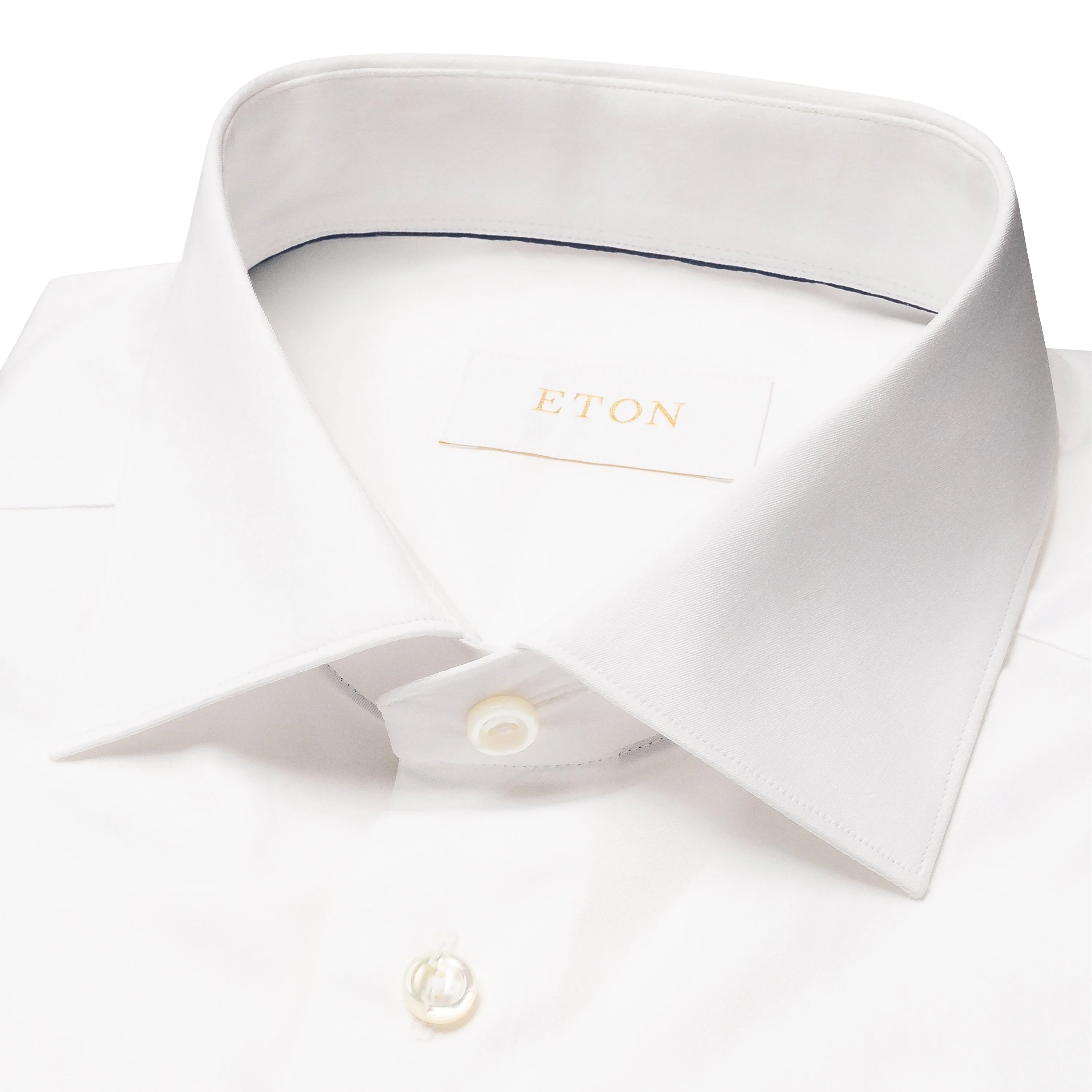 White Solid Elevated Twill Contemporary Fit Shirt - ETON - Image 2