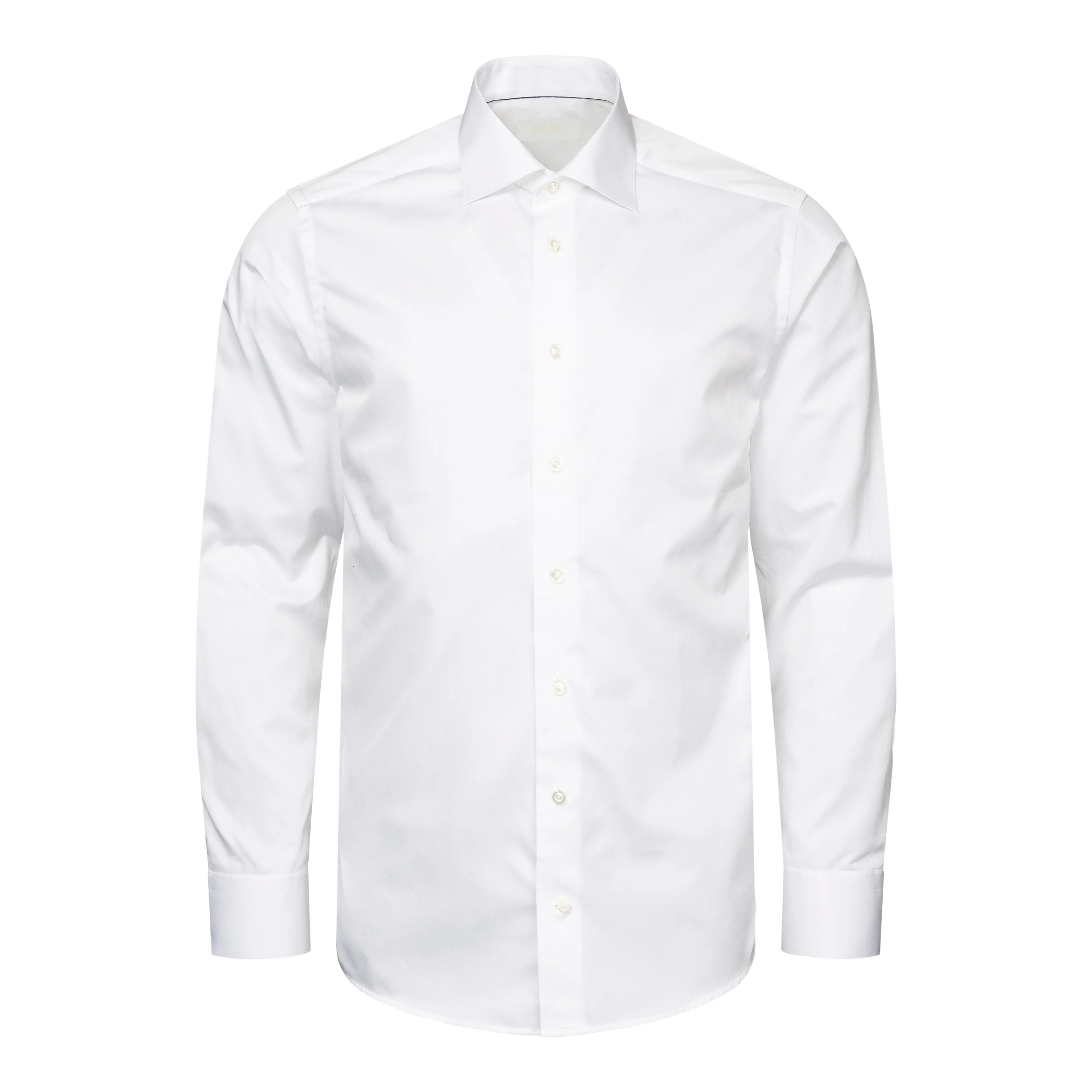 White Solid Elevated Twill Contemporary Fit Shirt - ETON - Image 3