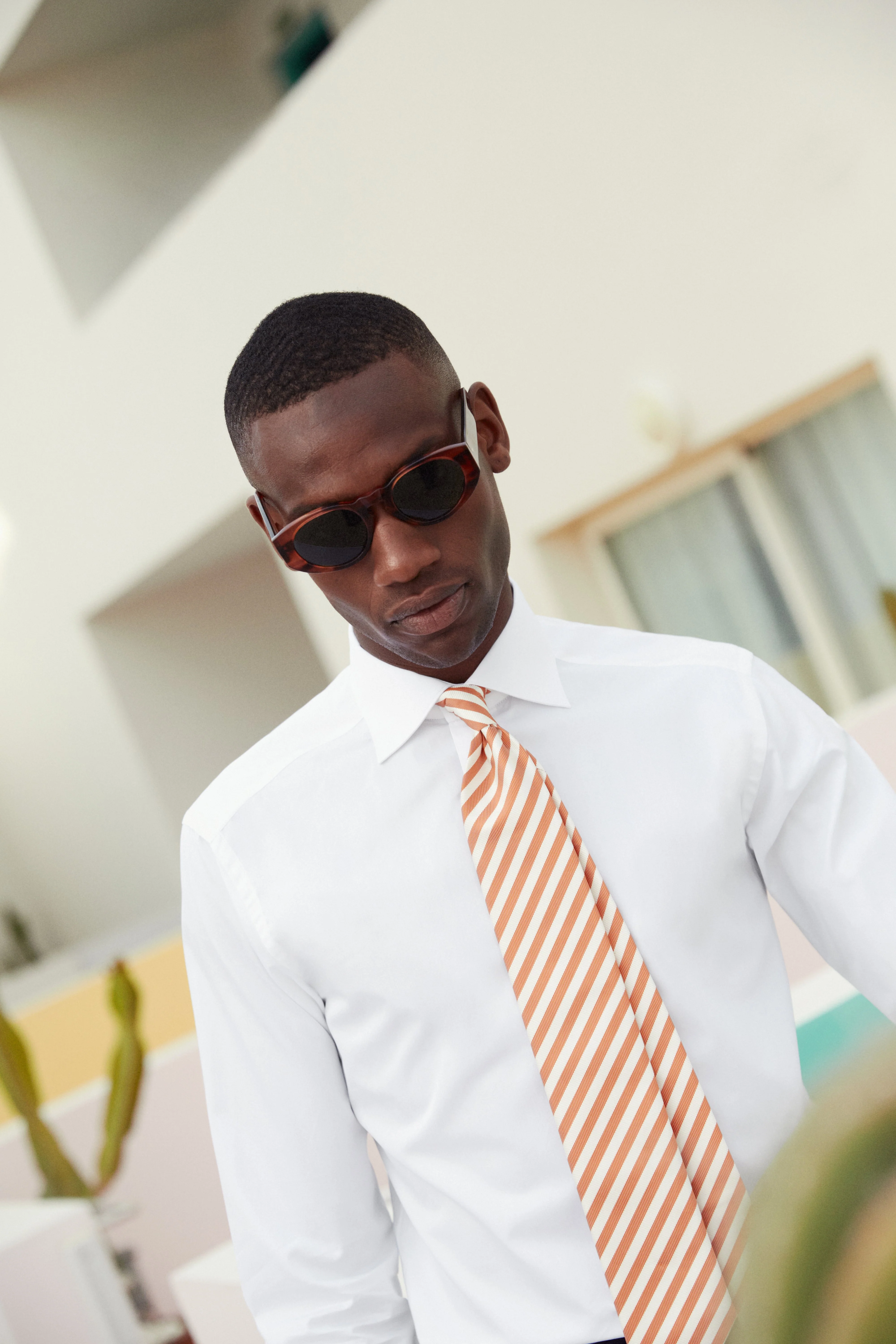 White Solid Elevated Twill Contemporary Fit Shirt - ETON - Image 4