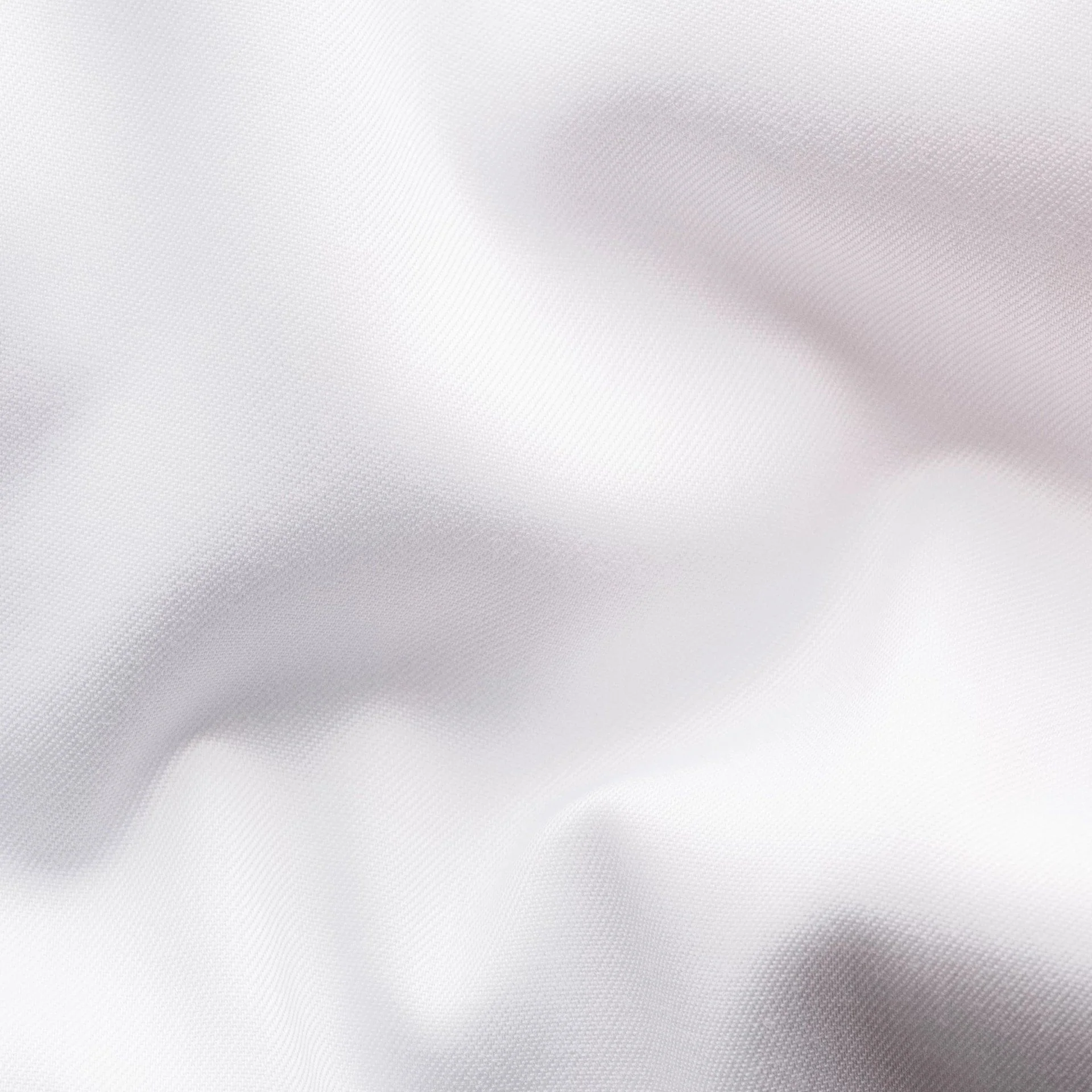 White Solid Geometric Effect Signature Twill Slim Fit Shirt - Image 3