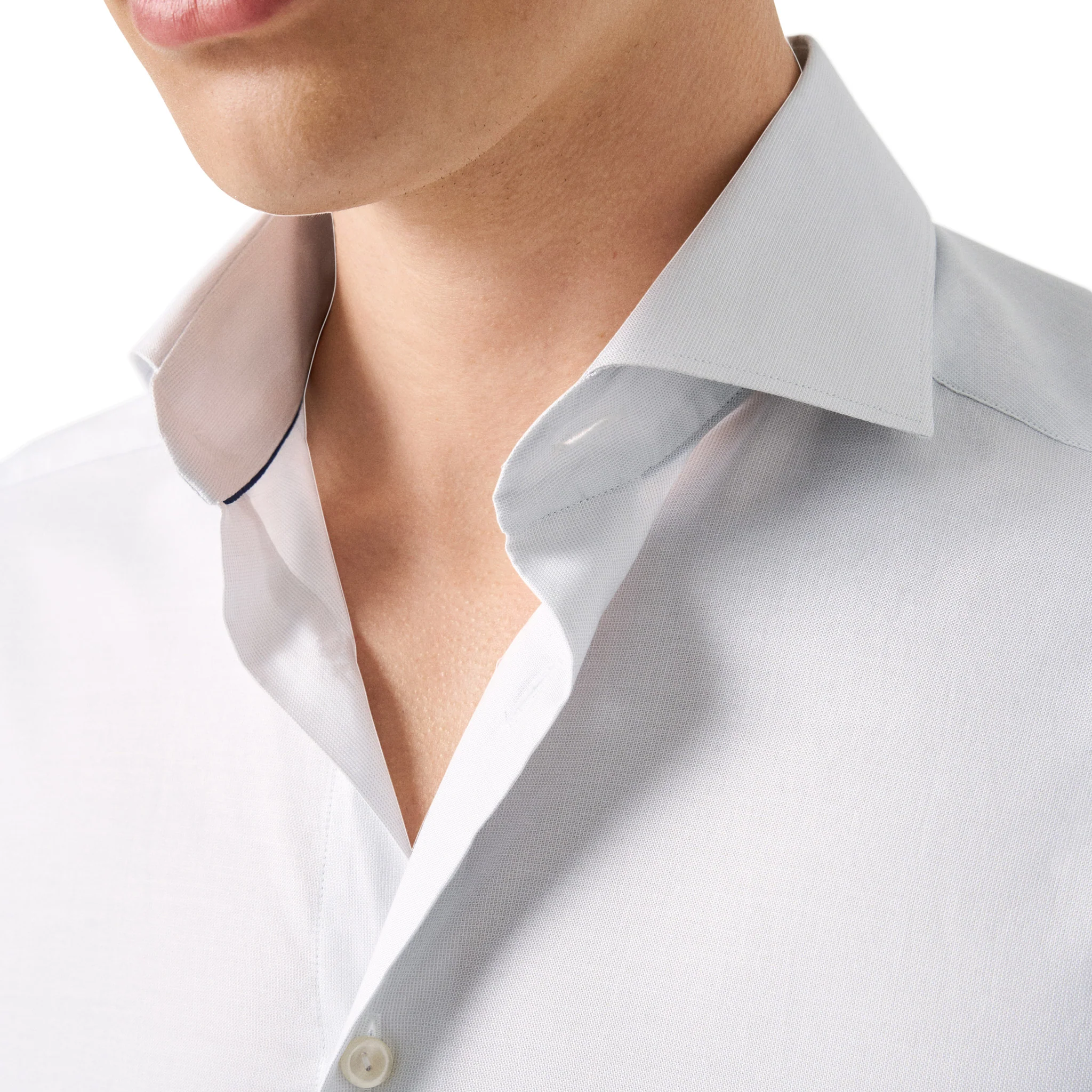 Ice Gray Semi-Solid Signature Oxford Slim Fit Shirt - ETON - Image 4
