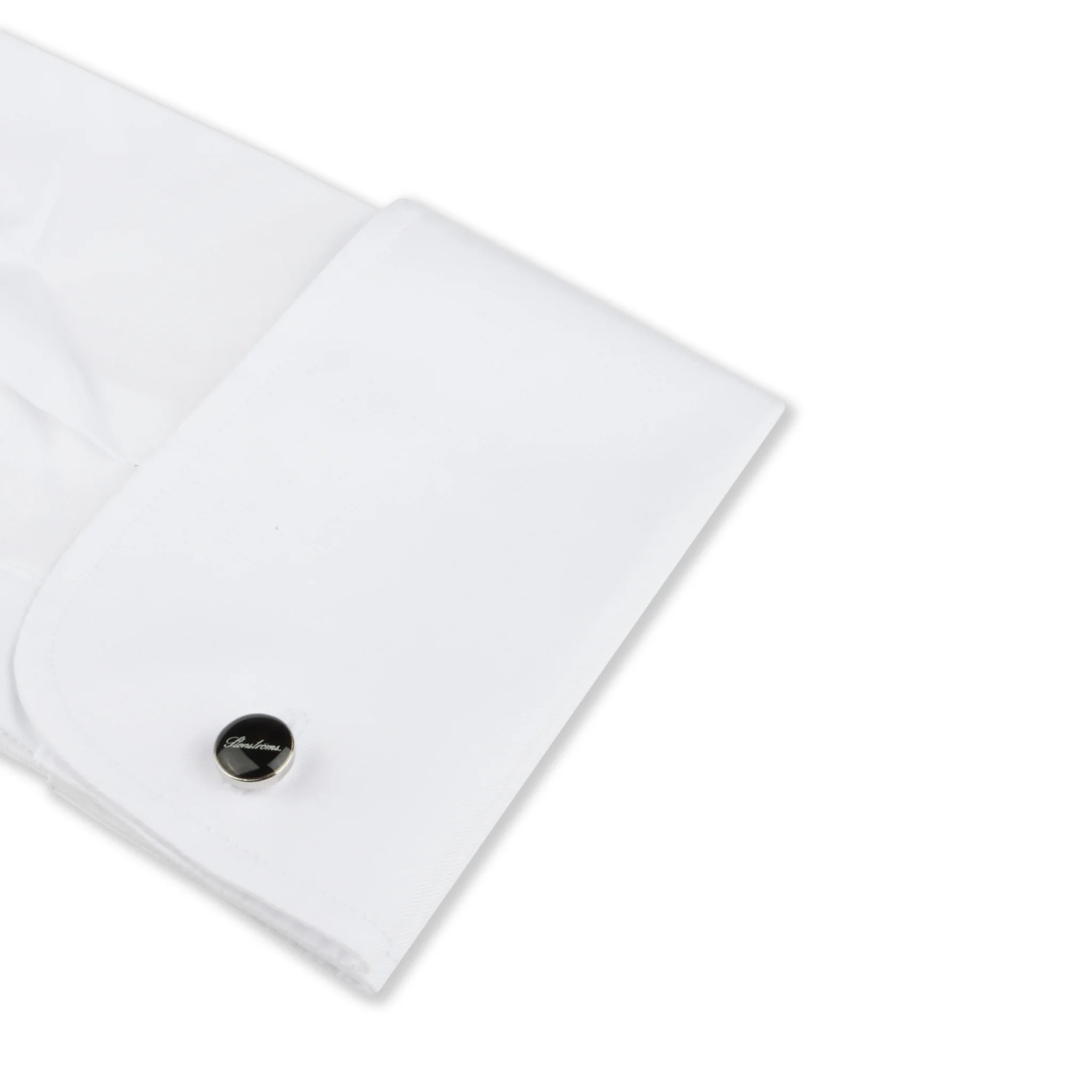White Solid Superior Twill Slimline Tuxedo Shirt - Stenströms - Image 3