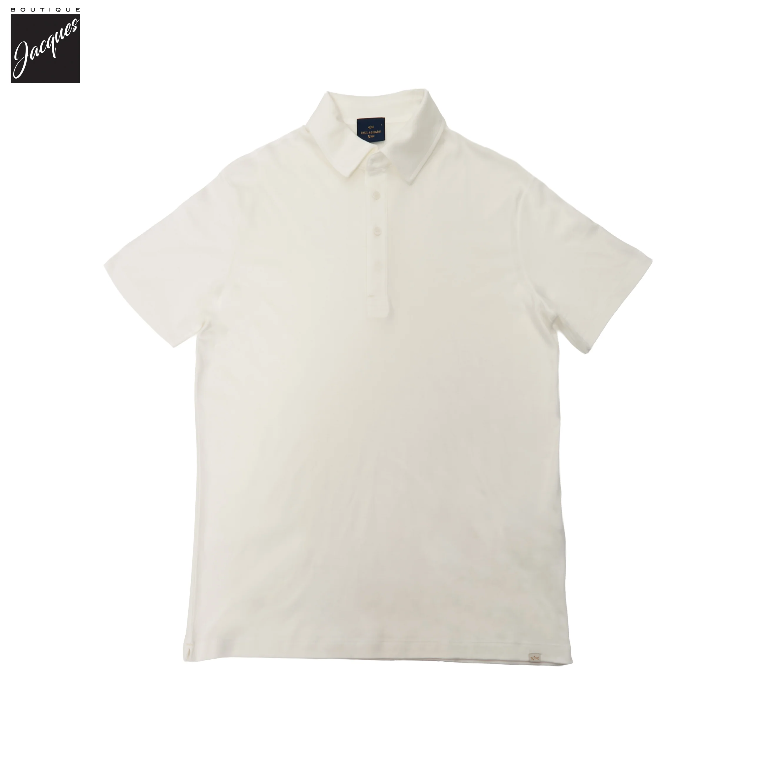 White XSoft Cotton-Lyocell Interlock Polo Shirt - Paul & Shark - Image 5