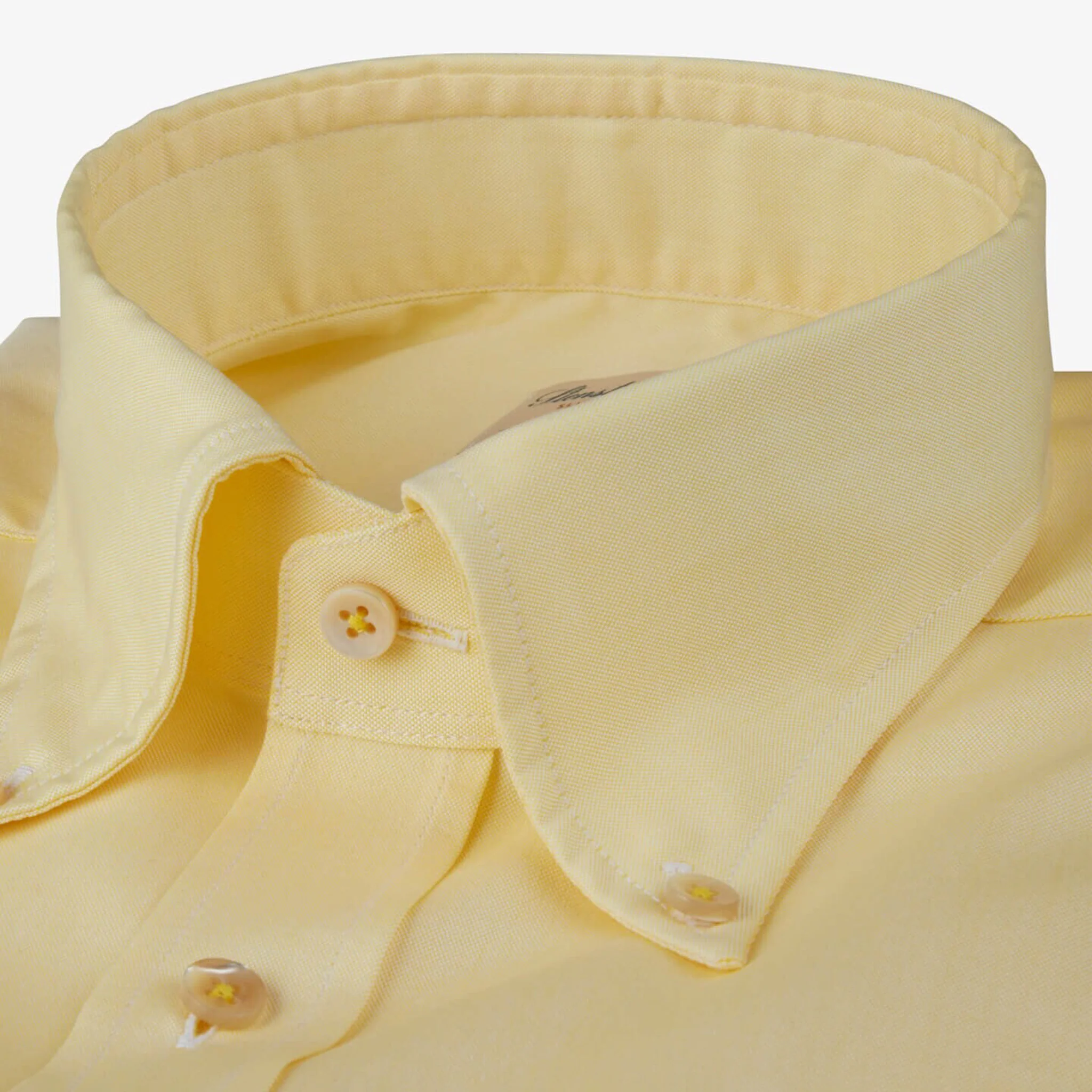 Yellow Oxford Fitted Body Casual Shirt - Stenströms - Image 2