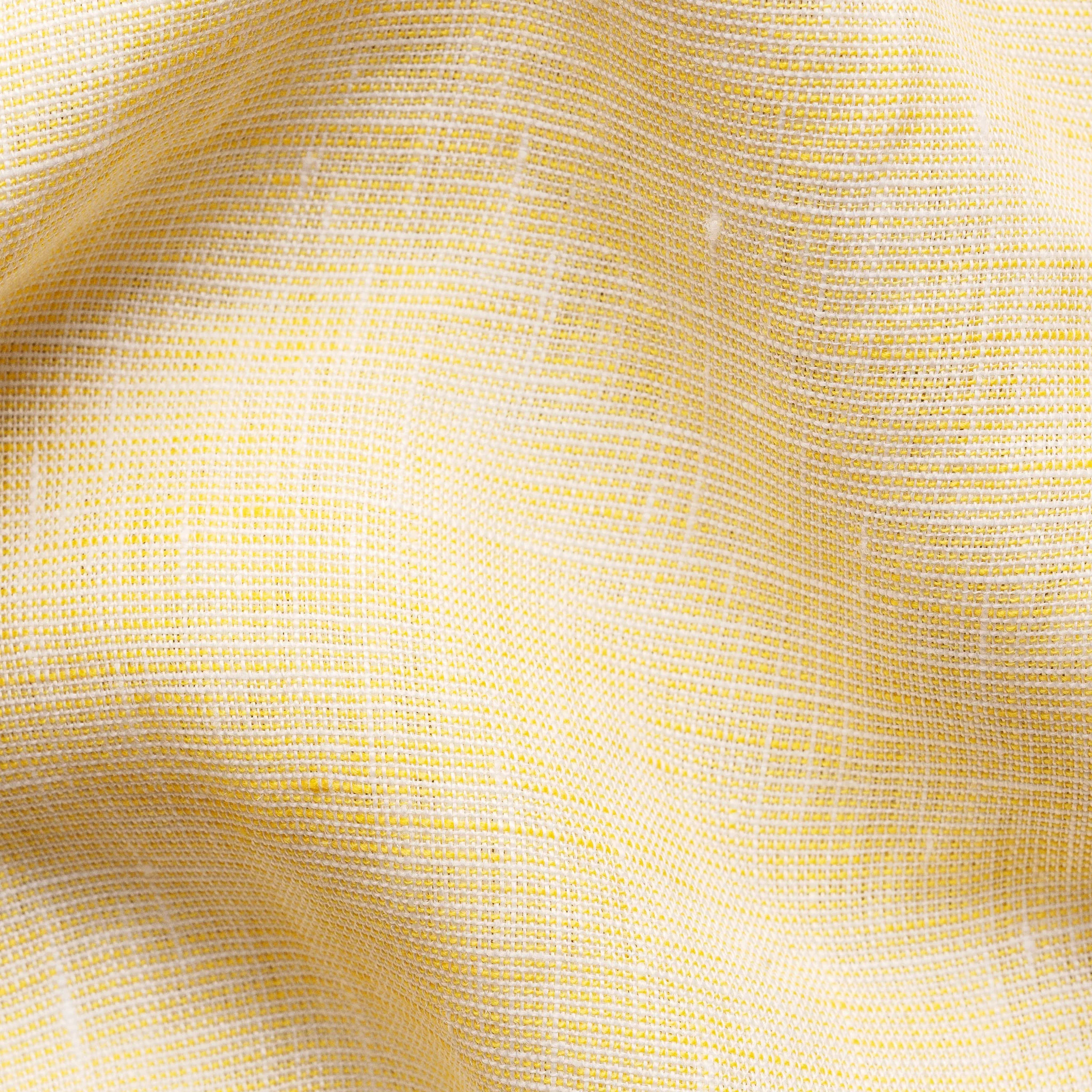 Yellow Solid Linen Short Sleeve Casual Fit Shirt - ETON - Image 9