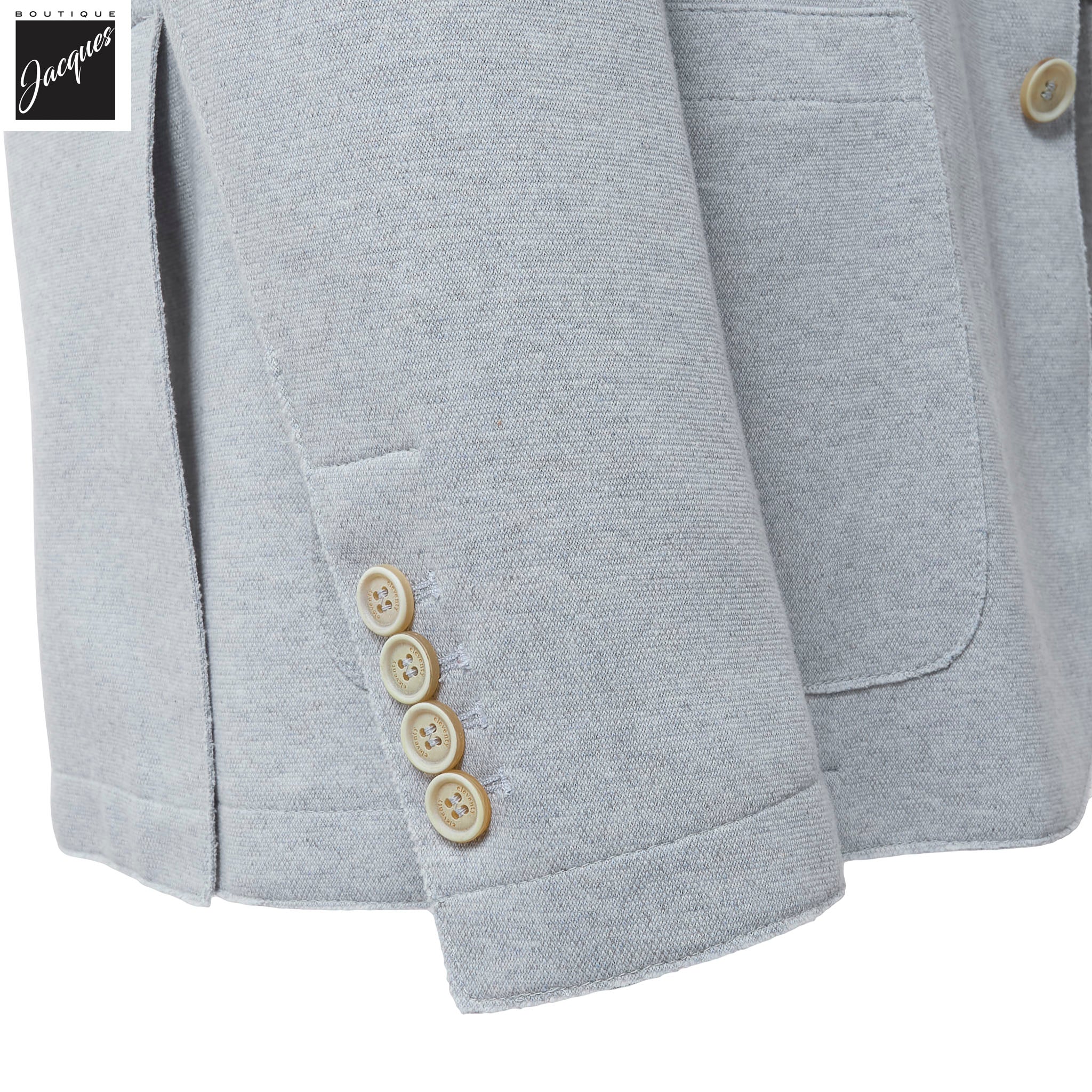 Zucchero Blue Cotton-Stretch Hybrid Sport Jacket with Removable Hood - ELEVENTY - Image 9